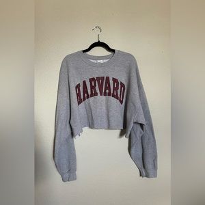 Cropped Harvard Sweatshirt